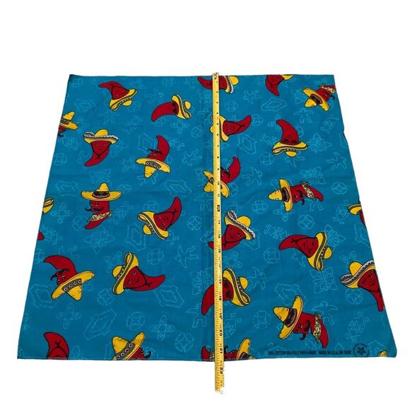 Vintage Hav-A-Hank Red Chili Peppers in Sombreros Bandanna Scarf Kerchief NWOT - Picture 6 of 11